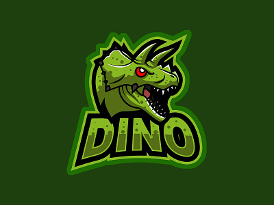 Dino Logo Esport animal badge character design dinosaur emblem esport game gaming graphic icon illustration logo mascot reptile sport symbol team vector wild