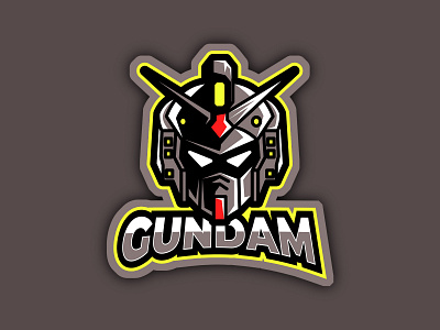 Gundam Logo Esport cartoon cyborg futuristic gundam head illustration iron logo machine mascot mecha modern powerful robot robotic sacred style symbol technology vector