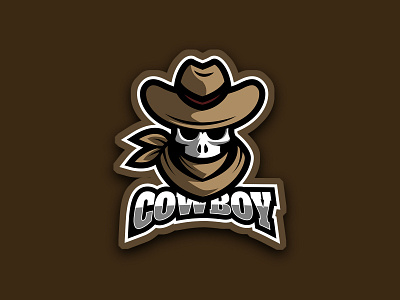 Cowboy Skull Logo Esport