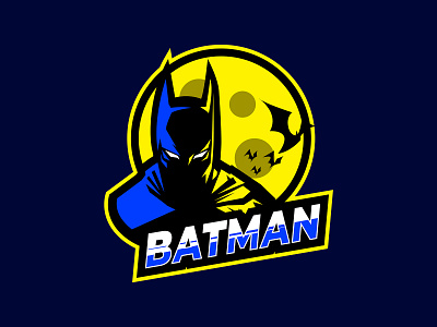 Batman Logo Esport abstract activity art background bat cartoon character concept decoration design football graphic icon illustration isolated logo sign sport symbol vector