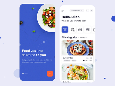 Velonto Food Delivery - Client`s mobile app animation application arounda concept figma food delivery mobile app motion notification order platform product design restaurant search service sketch startup tracking ui ux