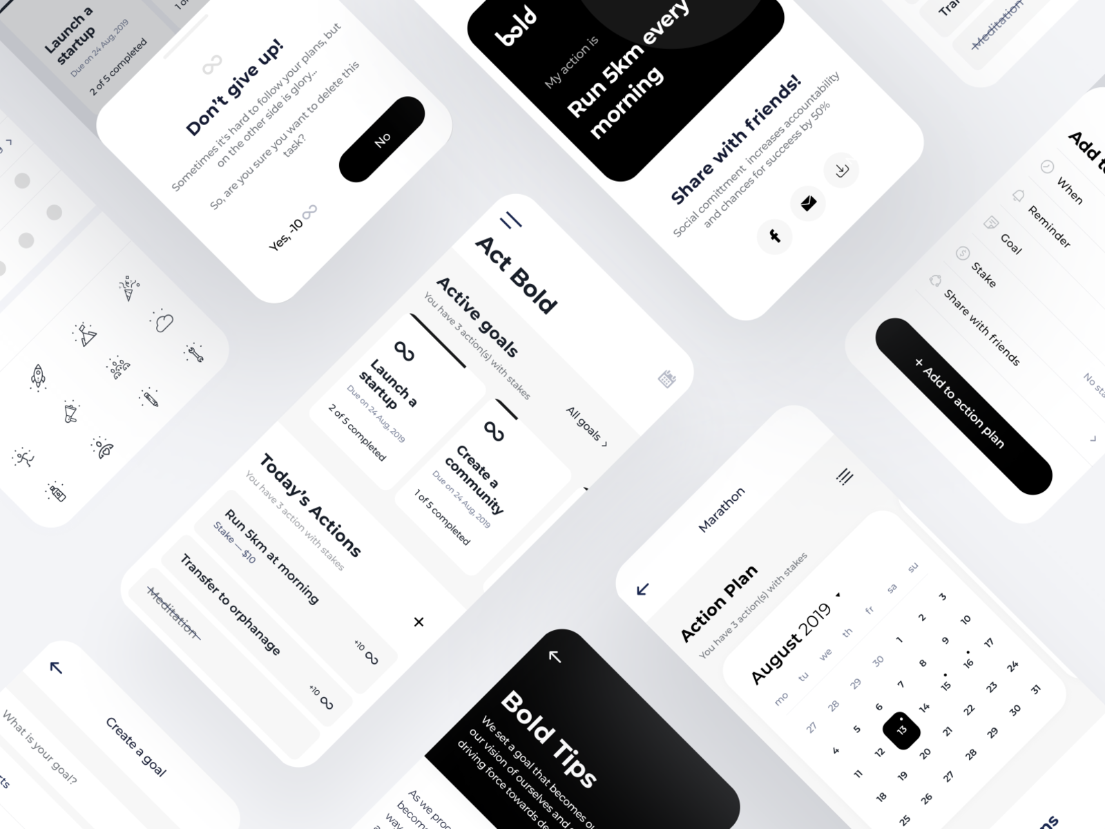 Contact Page screen design idea #77: Bold - Wireframes Mobile app