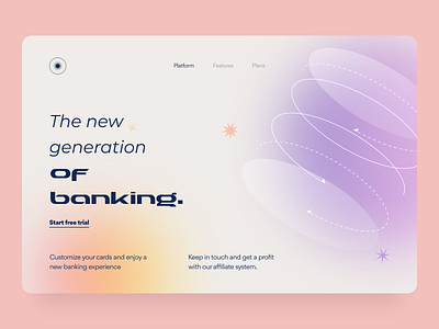 Banking - Landing page arounda concept credit card customize finance fintech illustration invite mobile banking onboarding payment referral saas statistic transactions ui ux web design