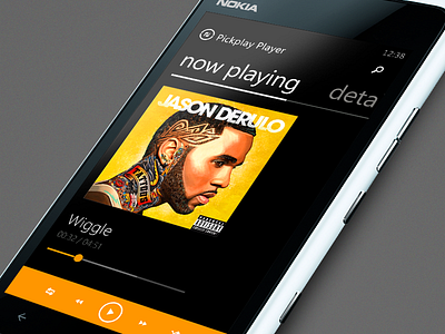 Pickplay - Windows Phone app clean derulo music player rnb sketch ui windows windows phone wp