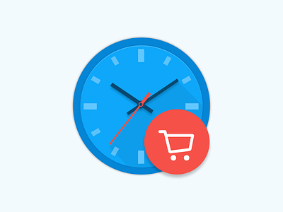Watchface - Material icon blue branding cart clock icon logo material design watch watchface