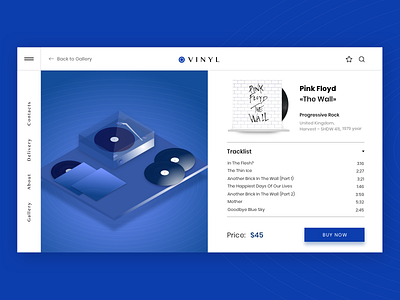 Vinyl store - Web app design interface music online store trend ui ux vinyl web
