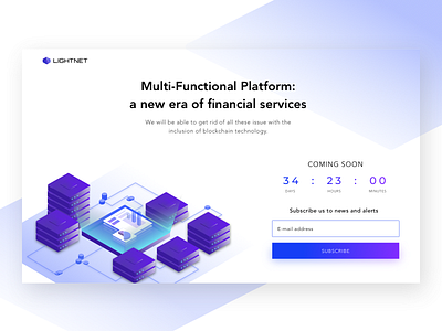Lightnet - ICO Web Concept app blockchain clean design finance fresh ico illustration trend ui ux web