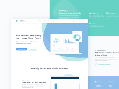 Metricly - Web Concept arounda clean design fresh illustration interface sketch trend ui ux web