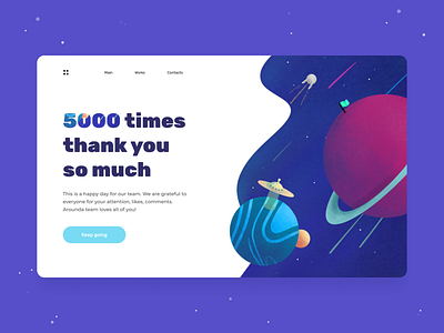 5k followers - Landing page concept