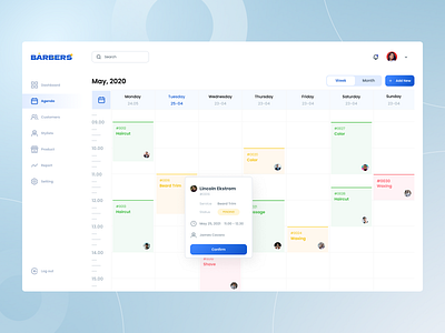 Barbers - Dashboard - Agenda