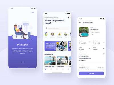 Brooms - UI Kit Booking App apartment bookkingapp branding clean ui design gampling hotel logo travel travelapp ui design ui kit uikit uiuxdesign villa