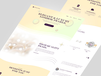 Pearl Ocea - Landing Page clean ui dashboard app design jewelery jewellery jewelry logo pearl ui ui design uidesign uiuxdesign