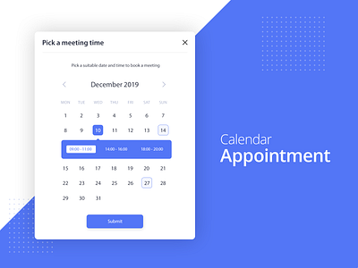 Calendar Appointment by Farzin Faddy on Dribbble