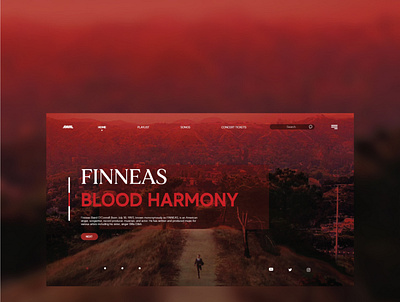 FINNEAS Blood Harmony Album UI Design albumuidesign design ui uidesign web
