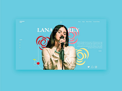 Lana Del Rey UI Design (Website) design interactivemultimedia ui uidesign uidesigner web webdesign webdesigner