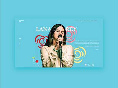 Lana Del Rey UI Design (Website)