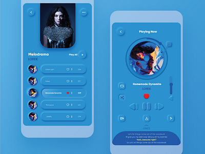 Lorde Music UI (App) Design app appdesign musicplayer musicplayerappdesign musicplayeruidesign ui uidesign uidesigner