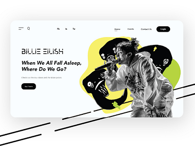 Billie Eilish Concert Tickets UI Design