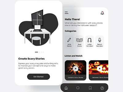 Scary Stories UI Design