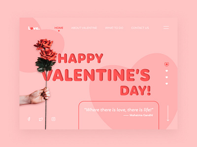 Valentine's Day UI Website Design design figma ui uidesign uidesigner uiwebdesign valentine web webdesign