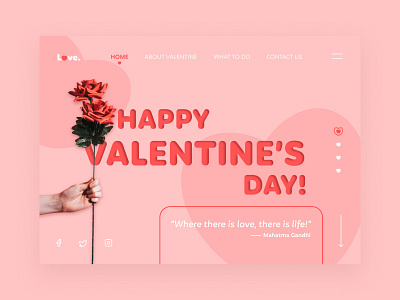 Valentine's Day UI Website Design