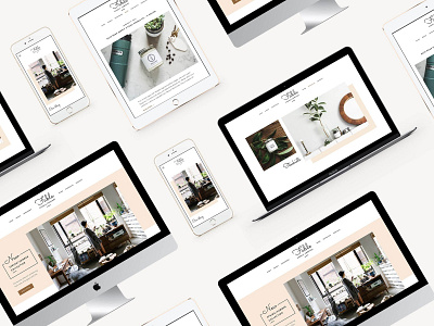 Fable Squarespace Kit app branding design elements feminine flat squarespace design squarespace template ui ux web website