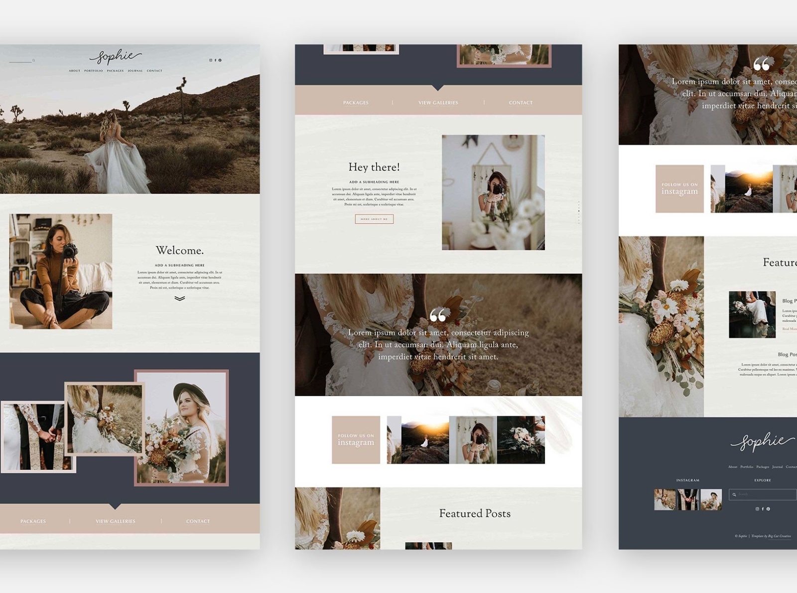 Squarespace Template Sophie website design by Uzma Chaudhry on Dribbble