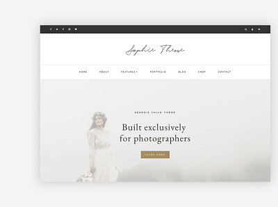 Sophie - Portfolio / eCommerce Theme app branding design ecommerce elements flat theme ui ux web web design website