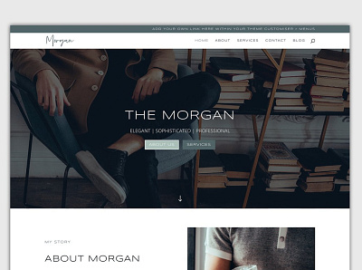 The Morgan - WordPress Divi Theme app branding design elements flat landing page ui ux web website