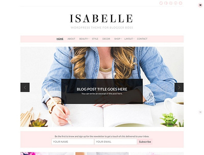 Isabelle - Blog & eCommerce Theme branding design ecommerce landing page theme theme design web website wordpress