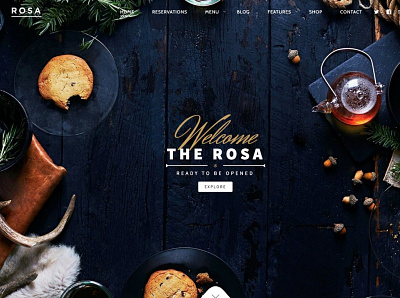 ROSA - Restaurant WordPress Theme app branding design landing page theme theme design web webdesign website wordpress