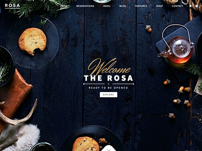 ROSA - Restaurant WordPress Theme app branding design landing page theme theme design web webdesign website wordpress