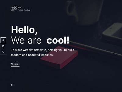 Flux - Creative Portfolio Website branding design landing page portfolio theme theme web web design website