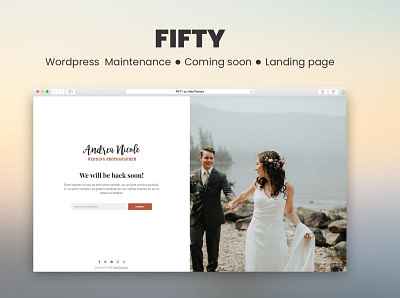 CMP Fifty - Maintenance Landing Page branding design landing page theme theme design web web design website wordpress