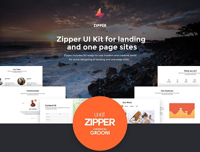 zipper presentation web app branding design ui ui design ui kit deisgn web website