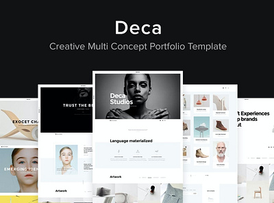 Deca - Creative Multi Concept Portfolio Template app branding design landing page theme theme design ui web web design website