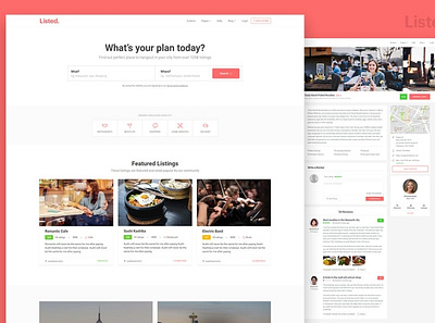Directory & Listing HTML Website Template - Listed app branding design landing page theme theme design ui web web design website