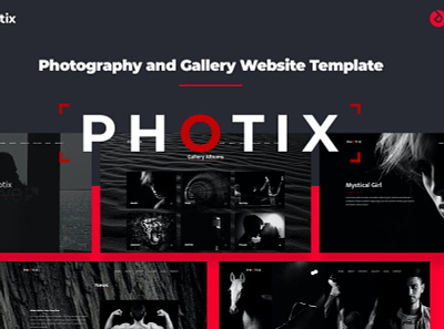 Photix - Photography and Gallery Website Template app branding design elements landing page theme design web web design website wordpress theme