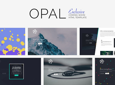 OPAL - Exclusive Coming Soon Template app branding design elements landing page theme theme design ui web web design website