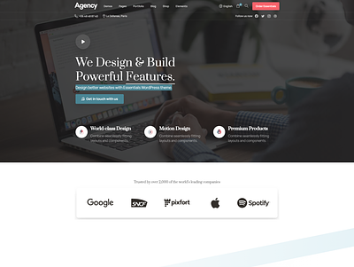 Design better websites with Essentials WordPress theme blog business theme theme design web design website wordpress wordpress theme