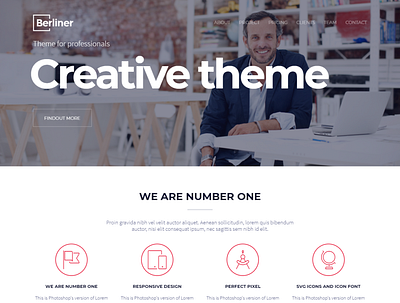 BERLINER - Creative Wordpress Theme blog business theme theme design web design website wordpress wordpress theme
