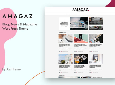 Amagaz - Blog - News - Magazine WordPress Theme blog business theme theme design web design website wordpress wordpress theme