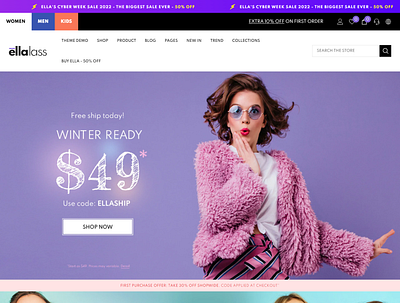 Ella - Tready Style Shopify eCommerce Theme ecommerce ecommerce store shopify shopify theme theme web design