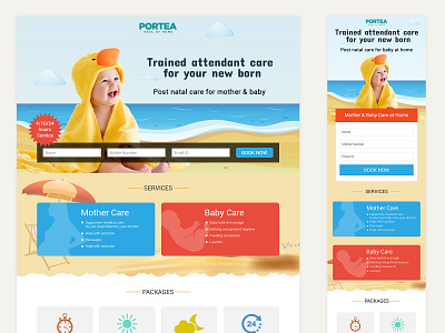 Landing Page Design - Mother & Baby Care