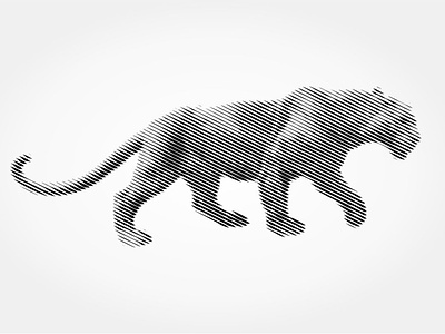 Line Art Tiger Panther Logo