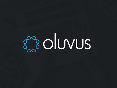 Oluvus branding logo minimal product science swirl type logo