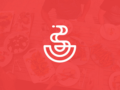 Broth Reject broth food hot illustration line logo modern simple soup