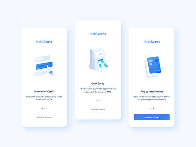 Mobile Loan App Onboarding Screens