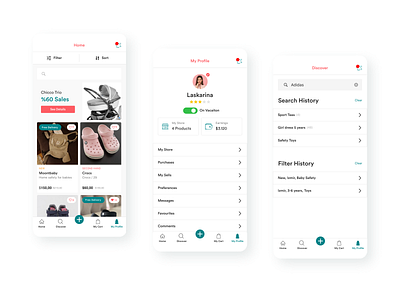 Marketplace for Mom & Baby Products 2020 2020 trends baby products design ecommerce marketplace marketplaces minimal second hand ui ux