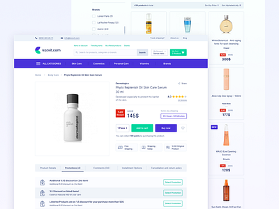 Cosmetics E-Commerce Product Details Page